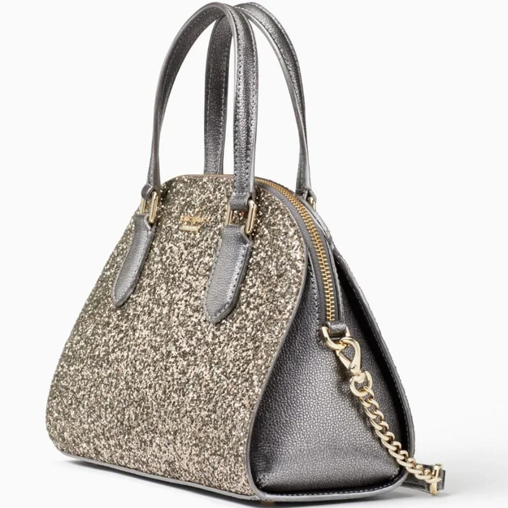 💕NWT Kate Spade glitter Reiley satchel/crossbody
